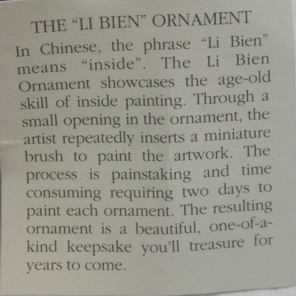 Pier 1 2005 Peace Doves Hand Painted Li Bien 2.5" Glass Ornament - Picture 5 of 7